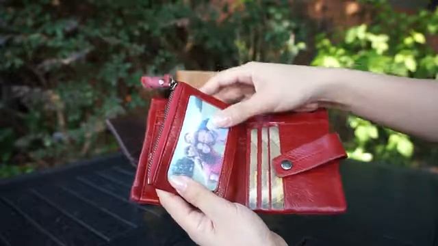 Кошелек кожаный женский. Портмоне бумажник из натуральной кожи смотреть онлайн