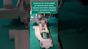 Выполнение петли с помощью лапки для автоматической петли на примере швейной машины Janome Anna