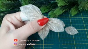 ЦВЕТЫ НА ЕЛКУ СВОИМИ РУКАМИ #Marine_DIY_Guloyan