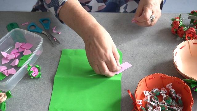 Конфетница в технике фоамиран смотреть онлайн