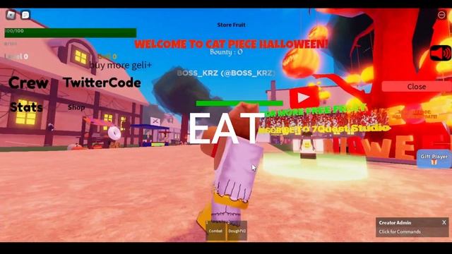 [CODES] HOW TO GET FREE FRUIT ON CAT PIECE HALLOWEEN UPDATE ROBLOX! смотреть онлайн