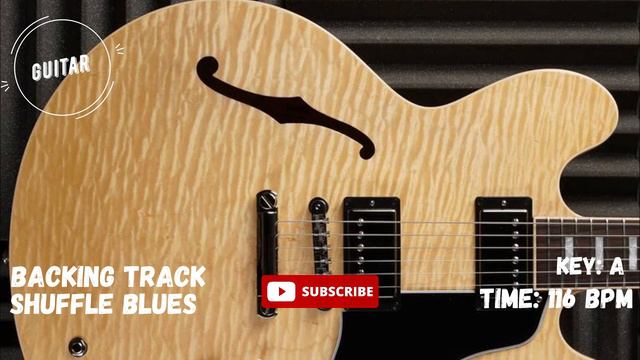 Shuffle Blues Guitar Backing Track Jam in A смотреть онлайн
