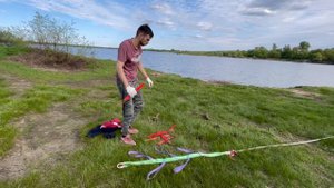 Тест ленточного якоря tplus на берегу озера