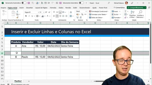 Como Inserir e Excluir LINHAS e COLUNAS no EXCEL смотреть онлайн