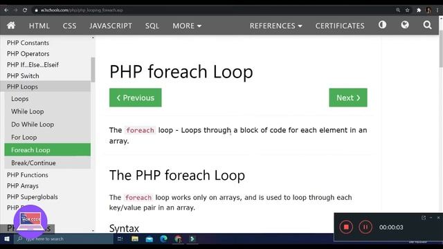PHP LOOPS