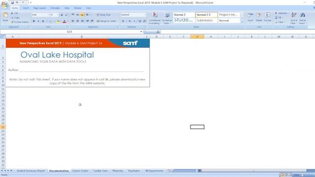 New Perspectives Excel 2019 | Module 6: SAM Project 1a #newperspective #excel #module6 #samproject1