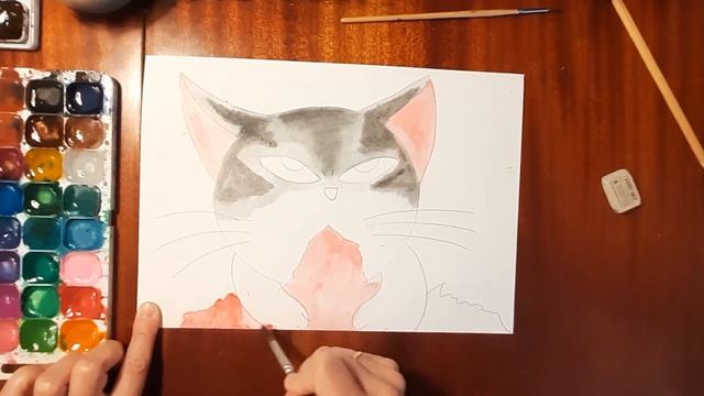 Как нарисовать котика хулигана. Мастер класс- рисуем котика по шагам.