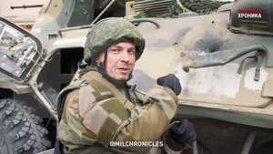 Бои за Мариуполь. В борт БТРа комбата морпехов ударил РПГ врага.