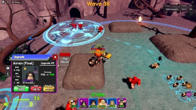 ME SURPREENDEU A WAVE que os 3 ERENS CHEGARAM no INFINITE MODE no ALL STAR TOWER DEFENSE