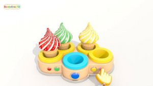 Изучаем Цвета   Пакман   Мороженое для детей   Развивающие мультики для малышей