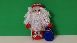 Дед Мороз крючком. Дед Мороз своими руками. Игрушка крючком. Часть 2.