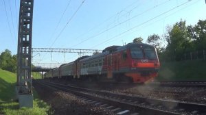 Электропоезд ЭД4М-0391 РЭКС сообщением Москва - Пушкино