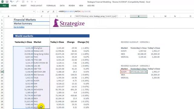 Reverse VLOOKUP - Equivalent methods смотреть онлайн