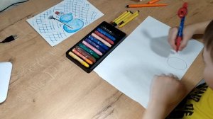 Рисунок из кругов. Простые рисунки детям. Рисуем с ребенком.