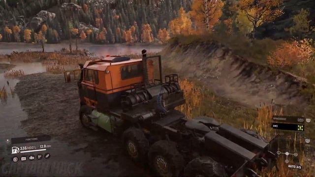 SnowRunner Part 12 - Black River Michigan - Drowned Heavy Truck - Derry Longhorn 4520