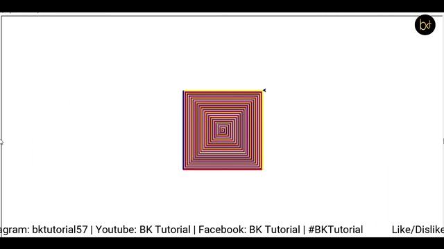Python Turtle - Draw Multi Color Square Design | 3D Square |Draw Square Pattern By #BKTutorial