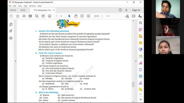 7th Geography Chap 6 Exercise Discussion смотреть онлайн