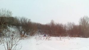 Мотобуксировщик форза с лыжным модулем.