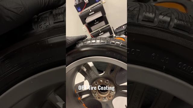 OPT Tire Coating. Нанесение с помощью мягкого поролона #защитноепокрытие #чернениешин #детейлинг