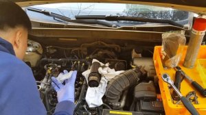 Hyundai Veracruz diesel oil filter housing leak ix55 CRDi 베라크루즈 오일필터하우징 누유