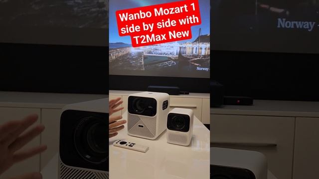 Wanbo Mozart 1 side by side with T2Max New #wanbo #tv #projector #how #review #4k #technology#gamer