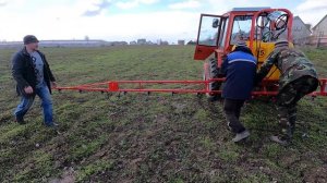 Испытание ПОЛЬСКОГО опрыскивателя  JAR-MET на тракторе Т-25. Проливаем томат