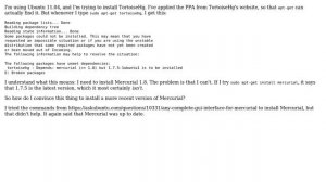 Ubuntu: Installing TortoiseHg: need higher Mercurial version