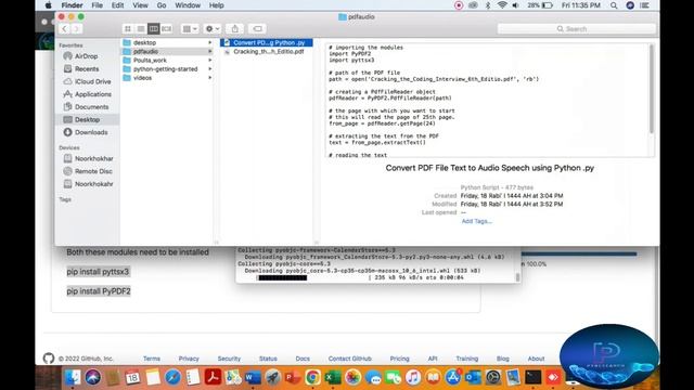Convert PDF File Text to Audio Speech using Python