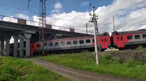 Электропоезд Таштагол Новокузнецк прибывает на станцию Новокузнецк время 16.49 дата 18.06.22