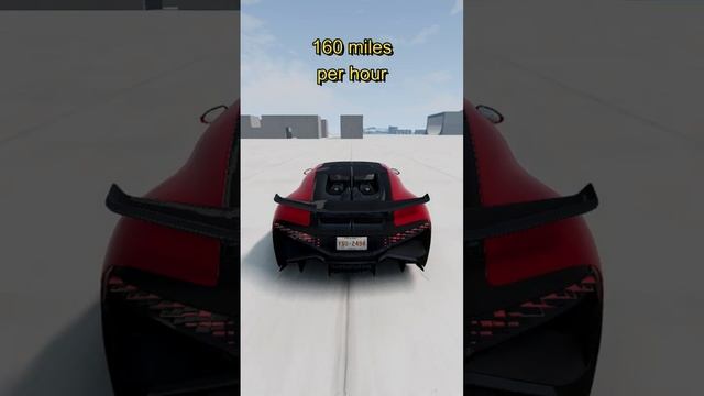 Bugatti Divo vs Wall Crash Test 0-230mph BeamNG drive #shorts