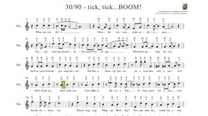 30/90 tick, tick.. BOOM! - KARAOKE - Violin Play Along