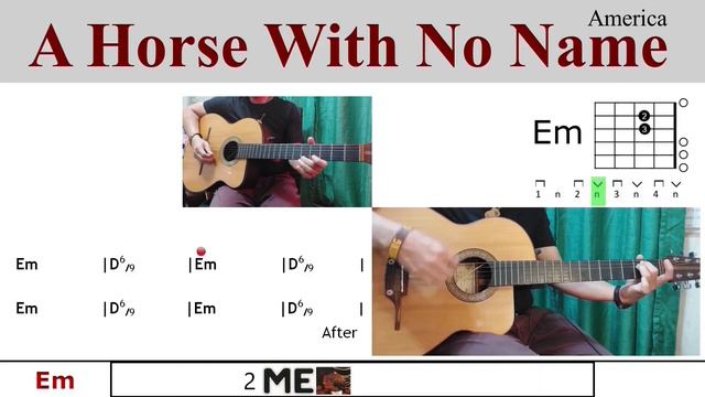 A Horse With No Name - America - Guitar Chords & Lyrics @TeacherBob смотреть онлайн