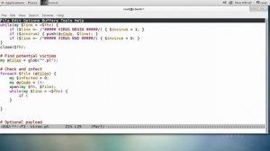 How to create virus using Perl Scripting in Linux