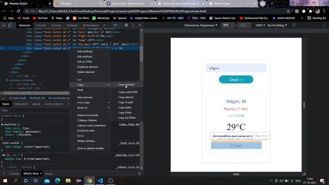 Weather App using JavaScript || Handling API's || JavaScript Tutorial Series || Code Geeks