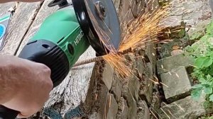 отрезной диск по бетону Hitachi пилит арматуру