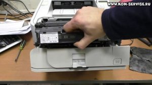Как вытащить картридж из принтера HP P2055, P2035. Как вставить бумагу.