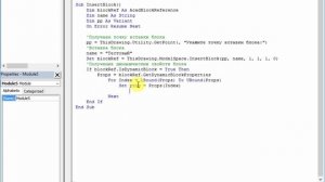 AutoCAD VBA. Изменение динамических свойств блока