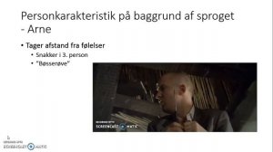 Sprog, personkarakteristik og fortæller