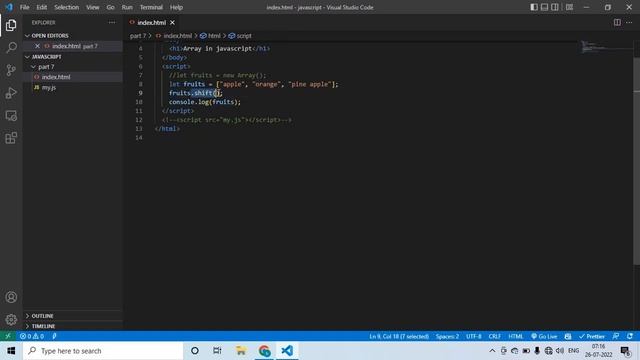 The Modern JavaScript Tutorial | Part 13 | Array In JavaScript | Tech Quick Learner