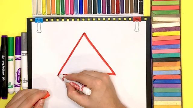 Рисование для детей. Рисуем Дорожный знак - Аварийно Опасный Участок/Дорожные Знаки смотреть онлайн