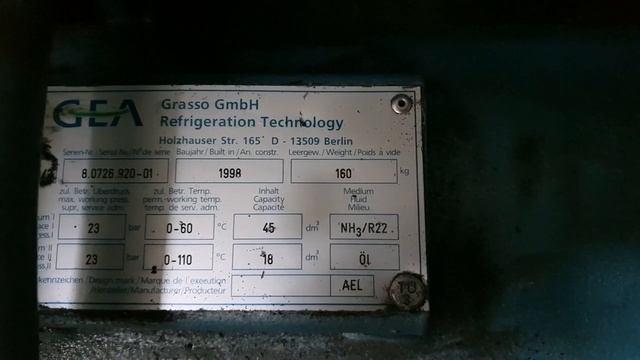 GEA/Grasso screwcompressor booster and shockfreeze NH3 installation смотреть онлайн