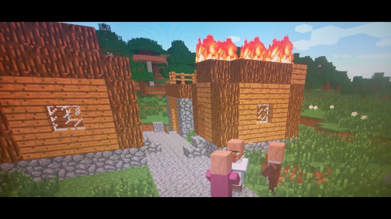 ЖИТЕЛИ СОЖГЛИ МОЙ ДОМ В ДЕРЕВНЕ ЖИТЕЛЕЙ 13 В МАЙНКРАФТ _ Джон Minecraft