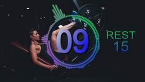Workout Music with Interval Timer - 45/15 sec!