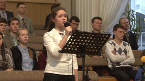 пение "Ноги Господа мерили версты" ц.Голгофа г.Алматы