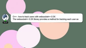 C++ : how to track users with websocket++ 0.3X