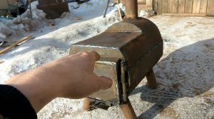 Печка буржуйка из трубы - своими руками ( когда прёт вдохновение)
