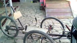 Самодельный Лежачий велосипед трехколесный велосипед