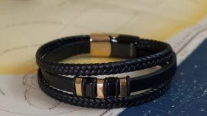 Мужской кожаный браслет MyStrong