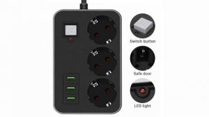 Сетевой фильтр USB розетка умная лента питания штепсельная розетка ЕС с 1,8/3 м удлинитель