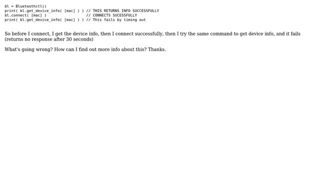 Raspberry Pi: Scripting bluetoothctl causes it to fail after connection смотреть онлайн